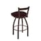 Holland Bar Stool Co 30" Low Back Swivel Bar Stool, Bronze Finish, Canter Bordeaux Seat 82130BZ005 - alternate 2